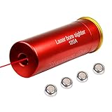 12 Gauge Cartridge Laser Bore Sight, 12GA Red Dot Laser Boresighters, Red Copper 12GA Rifle Hunting Optics Scope Laser Bore Sight Sighter by Young go