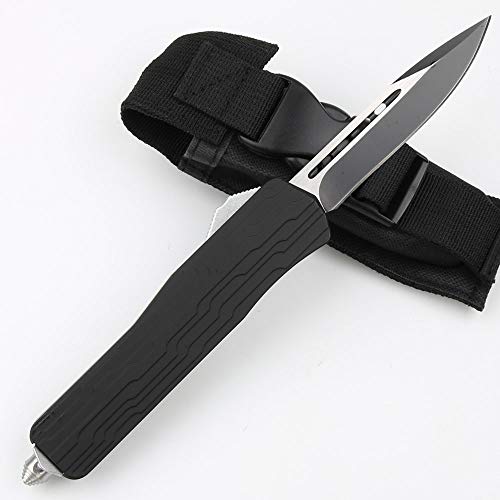 RQ EDC Manual Open Hunting Knife Black Handle 440 Blade tatical Outdoor Knives Pricepulse