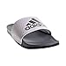 adidas Men's Adilette Comfort Slides Sandals, White/Iron Metallic/Vista Grey, 10