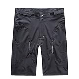 Bonglata Mens Baggy MTB Mountain Bike Shorts with Removable Biking Bicycle Cycling Padded Liner Short
