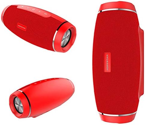 MESST Wireless Bluetooth Speaker, Rugby Card Subwoofer, Outdoor Waterproof Portable Cloth Audio, Support for Connecting Bluetooth, Tablet, Laptop,Red