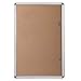 VIZ-PRO Tamperproof Lockable Cork Noticeboard Class 1 Aluminium Framed 48x36 Inches
