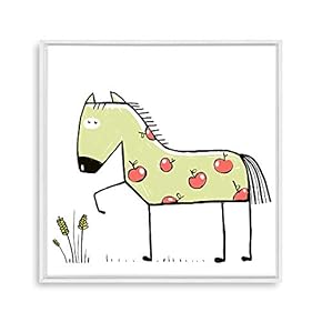 Framed Canvas Wall Art Cartoon Pattern Canvas Prints Home Artwork Decoration for Children