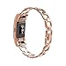 Wearlizer Compatible with Fitbit Charge 2 Bands for Women Replacement Wrist Band Small Large Accessories Dressy Bangle Bracelet Rose Gold