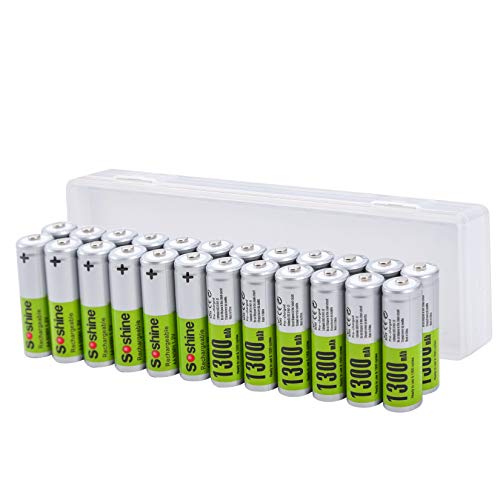 Soshine nimh aa Rechargeable Batteries 1300mAh 1.2V AA Solar
