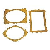 Gold Glitter Picture Frame Cutouts - 3 Piece Set - 16