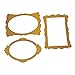 Gold Glitter Picture Frame Cutouts - 3 Piece Set - 16