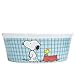 Peanuts Snoopy All Gone Dog Food Bowl - Heavy Stoneware Pet Dish (5