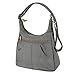 Travelon Anti-Theft Signature Top Zip Shoulder Bag, Pewter, One Size