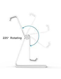 Soporte ajustable para teléfono móvil, soporte para teléfono móvil OMOTON de escritorio, soporte para tableta, soporte avanzado de aluminio de 0.157 in de grosor para teléfono móvil y tablet (hasta 10,1 pulgadas), Plateado