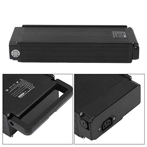 Water-chestnut Ebike Battery 36V/48V Electric Bike Lithium Battery with BMS Protection Board and Charger. Fit for 500W 750W 900W Bike Motor (Black with Rack, 48V 18AH) - Thumbnail 3