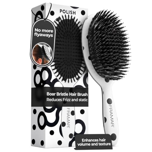 FRAMAR Soft Boar Bristle Hair Brush