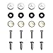 Fit Mercedes Benz Logo Laser Engraved Steel Metal Screw Cap for License Plate Frame Set of 4 Anti Theft or Removable Style