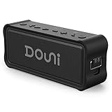 Douni A3 Portable Wireless Outdoor Bluetooth Waterproof Speaker IPX7 Water Resistant Dustproof 20W Shower Speaker ,Built-in Mic,DSP Enhanced Bass ,TF Card,Power Bank NFC Long Playing Time