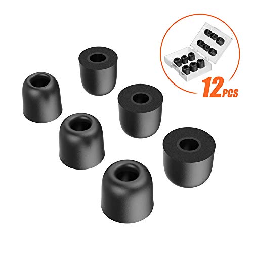 TENNMAK 12pcs Ultra Strong Earphone Memory Foam Eartips Tips Earpads Earbud Tips Mushroom Foam Tips Suit for 4.5-7mm Nozzle in-Ear Earphones with Storage Box (4.9mm-Small/Middle/Large) - Thumbnail 6