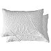 Brandream White Paisley Quilted Pillow Shams Cotton Standard Size Pillow Cases Set of 2 Comfy Soft Decorative Pillow Covers
