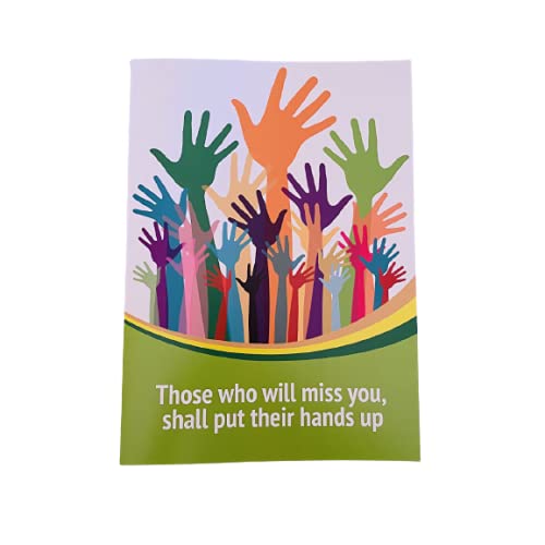 Antracita Hands Farewell Card 20x30 cm Super English