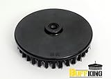 Buff King Cleaning DISC Pad Brush (Black)- 6 Inches –Attached with Buffers/Polishers/Angle Grinders(M14 Thread size)