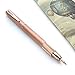 Creoly Rose Gold and White Cute Rollerball Pen Gift Set for Women - Aesthetic Writing Pen Set with Black Ink, by Elmina