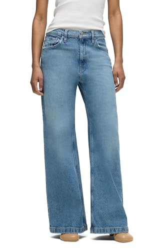HUDSON Women’s Jodie High Rise Loose Fit Wide Leg Jean, Goddess, 23