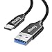 USB Type C Cable, Ebasy 6.6ft USB C to USB A 3.0 Fast Charging Cable, Nylon Braided C Type USB Cord for Macbook Pro, Galaxy S8, Google Pixel, Nexus 6P 5X, LG G5, HTC 10, HUAWEI P9 and More(Black)