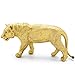 12 Jumbo Metallic Gold Plastic Safari Animal Set - Different Varieties of Zoo Animals, 3 Elephant 3 Giraffe 3 lion 3 Tiger PVC, 4-6 Inches