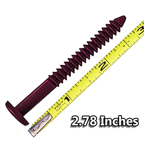 Window Shutters Panel Spike Peg Loks Spikes 3 inch 48 pack (Burgundy)