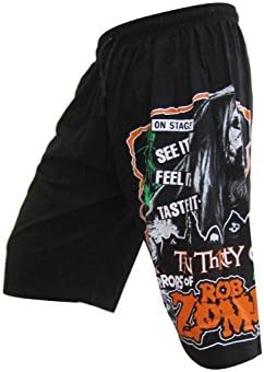 Horrors of Rob Zombie Mens Board Shorts Rock Music Free Size Black