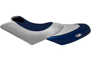 BlackTip Jetsports Premium Seat Cover Compatible with SeaDoo 02-06 GTX 4-Tec,SC,LTD SC / 05-09 RXT, RXT-X 255/03-08 Wake 155/215 / 02-03 GTX DI (Deep Blue/Gray)