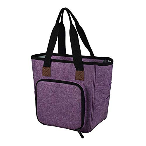 Suny Smiling Knitting Needle Case for Yarn, Crochet Hooks, Knitting Needles and Other Small Accessories Knitting Bag with Zipper and Pockets for Home Traveling#MXSND-01 - Thumbnail 3