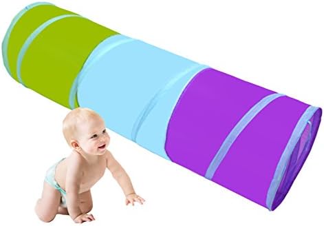 WERSHOW 150x46cm Pop up Play Tents Crawling Tunnel Tube Games Toy Indoor Outdoor For Kids Babies Toddlers(Multi-color)