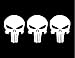 NI2603 Pack Punisher Skull Car Window Vinyl Decal Sticker | 4