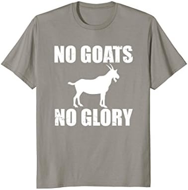 Mens Goats Tshirt NO GOATS NO GLORY T-Shirt Tee Dark 2XL Slate