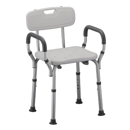 Nova Ortho-med Quick Release Shower Chair with Back, White image