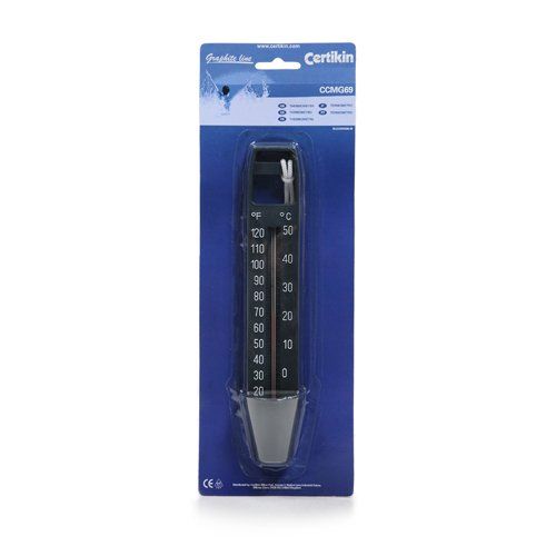 Certikin Graphite Scoop Thermometer, Pool Thermometer, Pool Maintenance