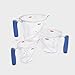 OXO Good Grips 3-Piece Angled Measuring Cup Set, Clear/Blue