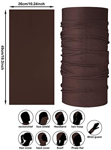 A colorful reflective neck scarf hanging on a door.