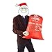 No 2 Bag Large Santa Sack Personalized for Kids Polyester Cotton Christmas Gifts Bag Santa Bag for Christmas Presents, Holiday Gifts or Decorations in 20 x 28 Inches