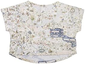 POPUPSHOP STRUCTURE LOOSE TEE-MAP 2 PRINT 6-7 YEARS