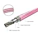 Kenex® 2 Packs 6.6ft [Hot Pink] USB 2.0 Nylon Braided Lightning Cable USB Charging Cable Cord for iPhone 6S/6S Plus/6 Plus/6/5/5C/5S/SE, iPad Air, Mini 4, iPod 5 and iPod 7