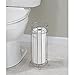 InterDesign Twigz Free Standing Toilet Paper Holder – Spare Roll Storage for Bathroom, Silver