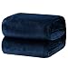 Bedsure Fleece Blanket Throw Size Navy Lightweight Super Soft Cozy Luxury Bed Blanket Microfiber primary