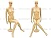 (PS-G6+1 Free Wig) Plastic Female Mannequin Skin Color Sitting Pose, Comes with Stool. Height: 18