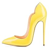 Comfity Women's Relia Patent Stiletto High Heels Pointed Toe Spring Summer Autumn Party Pumps