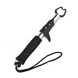 Fish Lip Grabber Fish Holder Fish Gripper Grip Stainless Steel Grip Fishing Tool For Fishing(Black)