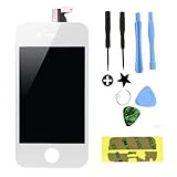 Teenitor White Replacement LCD Touch Screen Digitizer Glass Assembly OEM for iPhone 4S
