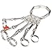Silver Cool Punk Rock Skeleton Skull Hand Bone Ring Bracelet