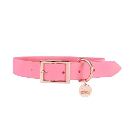 pastel pink dog collar