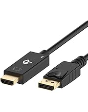 Rankie DisplayPort (DP) to HDMI Cable, 4K Resolution Ready, 6 Feet, Black