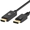 Rankie DisplayPort (DP) naar HDMI Kabel, Geschikt voor 4K Resolutie, 1,8 m, Zwart